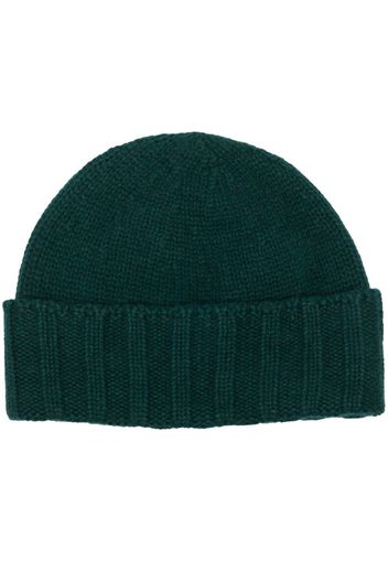 Drumohr turn-up cashmere beanie - Verde