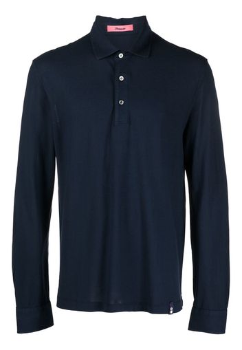 Drumohr long-sleeve cotton polo shirt - Blu