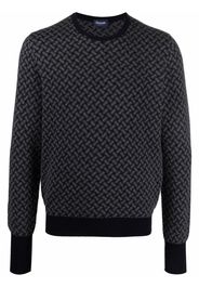 Drumohr pattern-jacquard knit jumper - AI31 GRIGIO/BLU