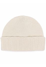 Drumohr Rass cashmere beanie - Bianco