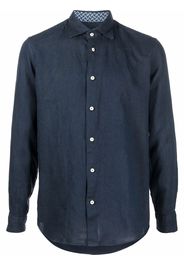 Drumohr button-up linen shirt - Blu