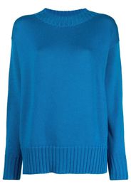 Drumohr ribbed-trim merino jumper - Blu