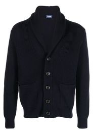 Drumohr Cardigan con revers a scialle - Blu