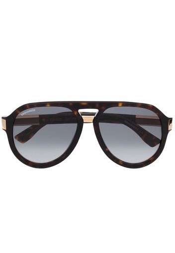 Dsquared2 Eyewear tortoise aviator-frame sunglasses - Marrone