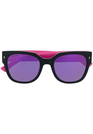 Dsquared2 Eyewear Occhiali da sole rettangolari - Black fuchsia