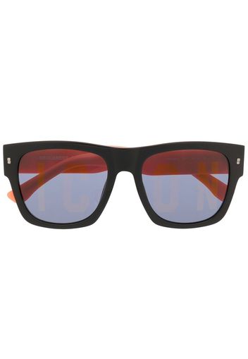 Dsquared2 Eyewear embossed-logo square-frame sunglasses - Nero