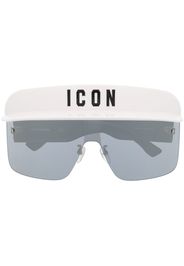 Dsquared2 Eyewear logo print oversized sunglasses - Bianco