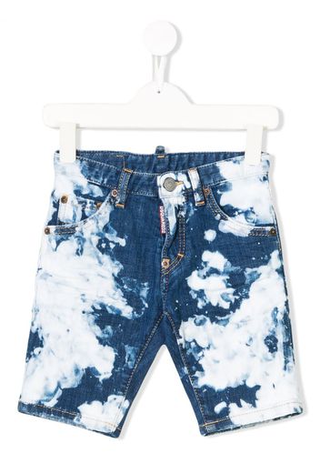 Shorts denim con lavaggio acido