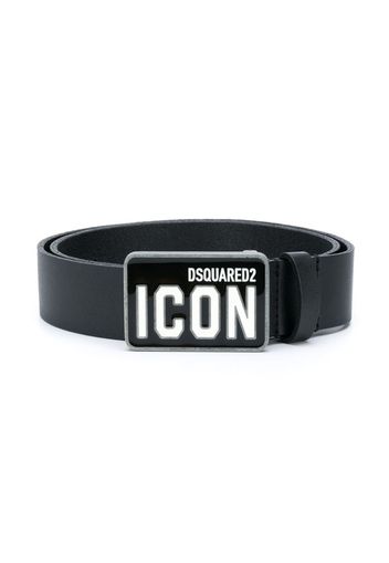 Icon leather belt