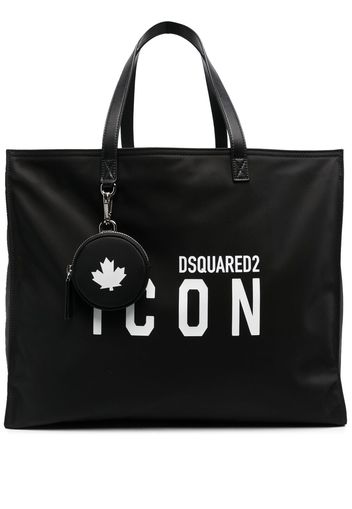 Dsquared2 Borsa tote con stampa - Nero