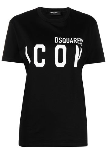 Dsquared2 T-shirt con stampa Icon - Nero