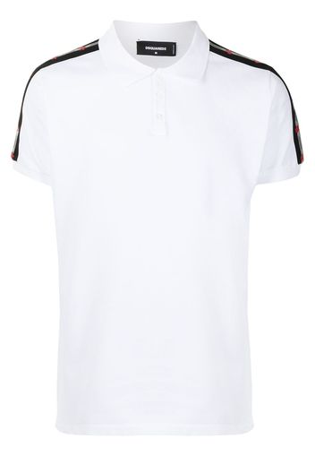 Dsquared2 leaf-tape polo shirt - Bianco