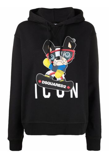 Dsquared2 cartoon-print long-sleeved hoodie - Nero