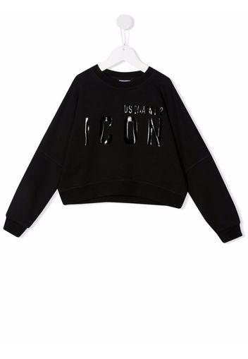 Dsquared2 Kids Icon-print cotton sweatshirt - Nero