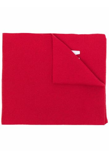 Dsquared2 embroidered-logo ribbed-knit scarf - Rosso