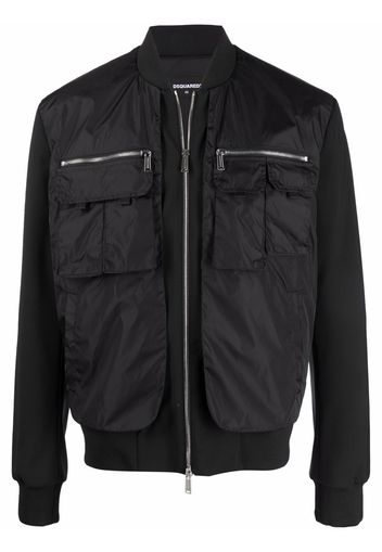 Dsquared2 patch pocket bomber jacket - Nero