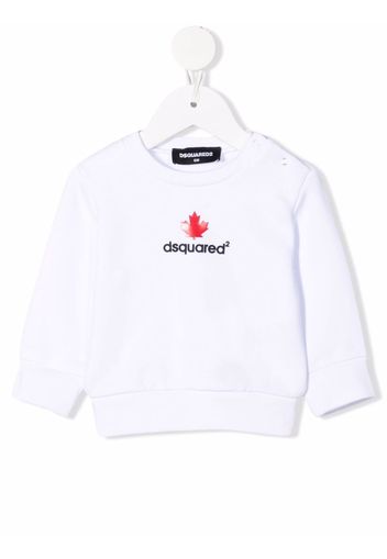 Dsquared2 Kids logo-print cotton sweatshirt - Bianco