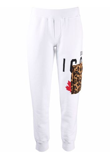 Dsquared2 leopard-print sweat pants - Bianco