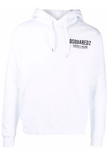 Dsquared2 logo-print cotton hoodie - Bianco