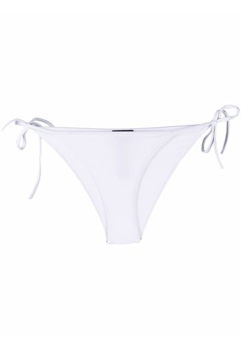 Dsquared2 slogan-print two-tone bikini bottom - Bianco