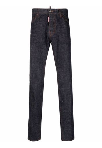 Dsquared2 logo-print tapered jeans - Blu