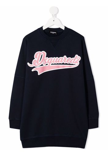 Dsquared2 Kids logo-print sweat dress - Blu