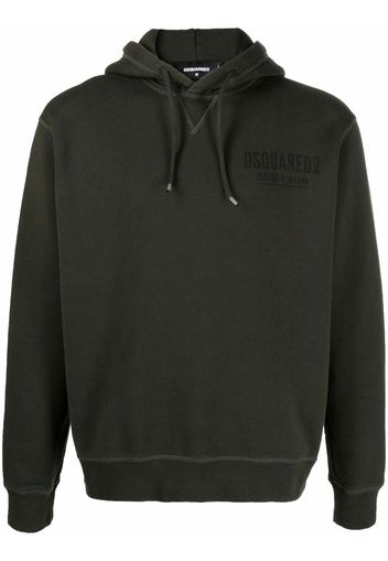 Dsquared2 logo-print cotton hoodie - Verde