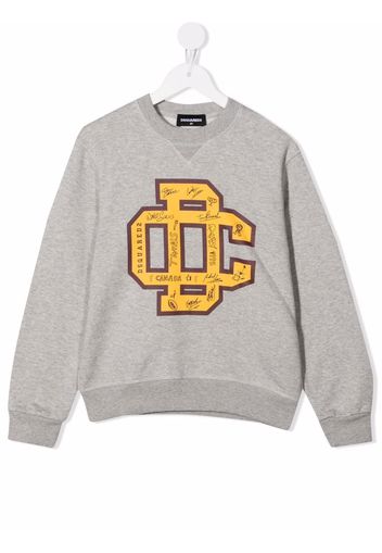 Dsquared2 Kids logo crew-neck sweatshirt - Grigio