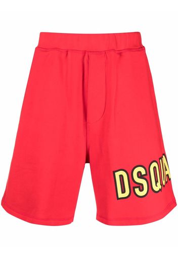 Dsquared2 Shorts sportivi con stampa - Rosso