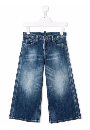 Dsquared2 Kids mid-rise wide-leg jeans - Blu
