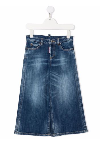 Dsquared2 Kids light-wash wide leg jeans - Blu