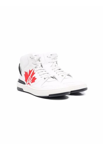 Dsquared2 Kids logo-print high top sneakers - Bianco