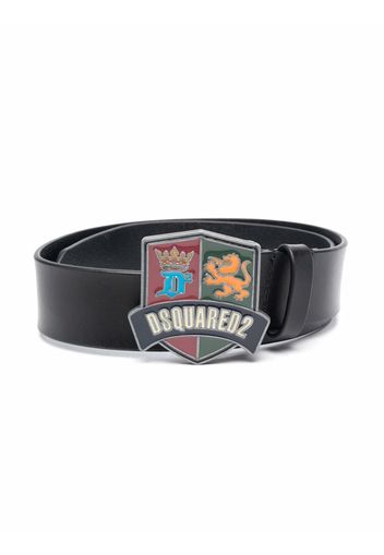 Dsquared2 Kids logo-buckle leather belt - Nero