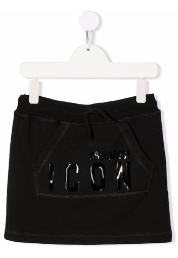 Dsquared2 Kids logo-print drawstring miniskirt - Nero