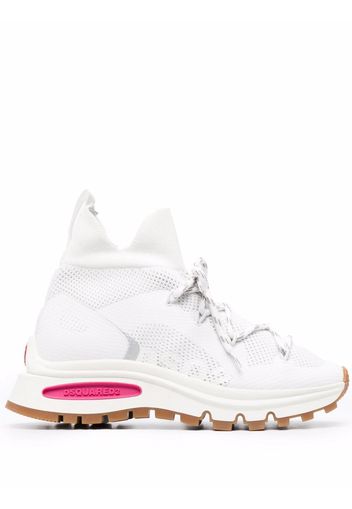 Dsquared2 perforated high-top sneakers - Bianco