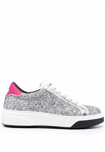 Dsquared2 glittered low-top sneakers - Argento