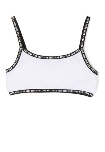 Dsquared2 Kids logo-print crop-top - Bianco