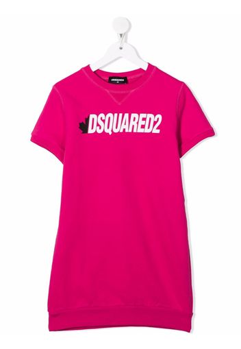 Dsquared2 Kids Abito modello T-shirt con stampa - Rosa