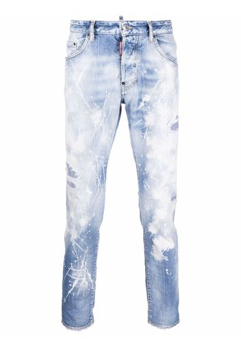 Dsquared2 Jeans con stampa effetto vernice - Blu