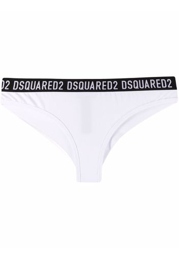 Dsquared2 logo-waist cotton briefs - Bianco