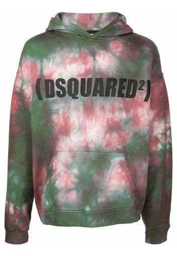 Dsquared2 tie-dye logo-print hoodie - Verde