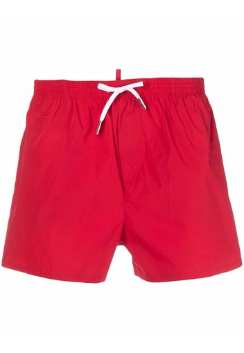 Dsquared2 Icon-print drawstring swim shorts - Rosso