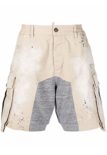 Dsquared2 patchwork asymmetric cargo shorts - Toni neutri