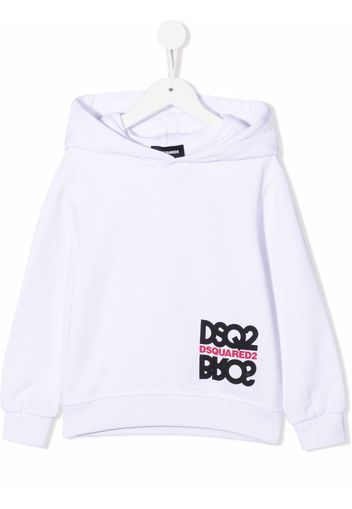 Dsquared2 Kids logo-print long-sleeve hoodie - Bianco