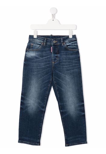 Dsquared2 Kids stonewashed straight-leg jeans - Blu