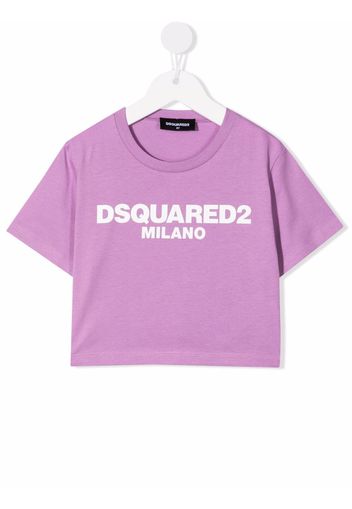 Dsquared2 Kids logo-print cotton T-shirt - Rosa