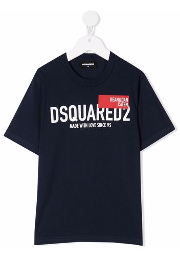 Dsquared2 Kids logo-print cotton T-shirt - Blu