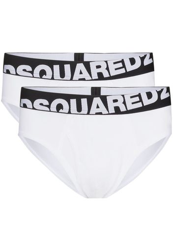 Dsquared2 D2 NOS TWIN PACK BRIEF UNDERWEAR WHT - Bianco