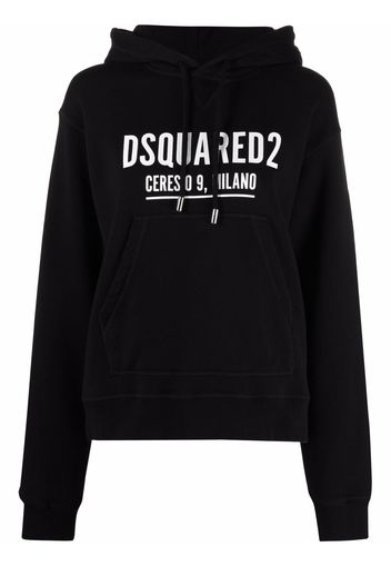 Dsquared2 logo-print pullover hoodie - Nero