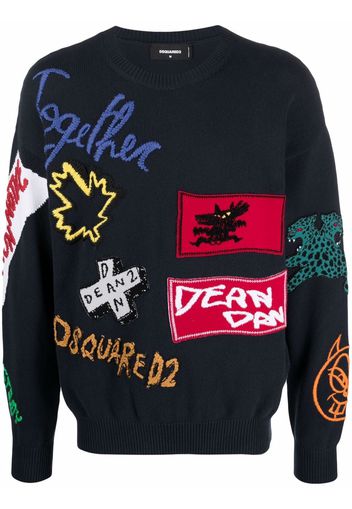 Dsquared2 Felpa con logo - Blu